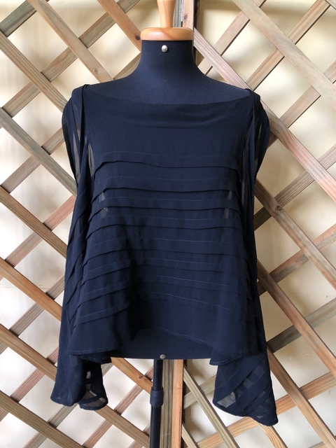 ANIMALE - BLUSA PRETA CAMADAS - 42