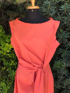 DIANE VON FURSTENBERG - VESTIDO LARANJA LISO - M - comprar online