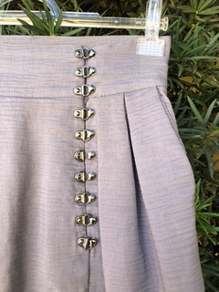 BURBERRY - SAIA CINZA FECHO LATERAL - 38 - comprar online