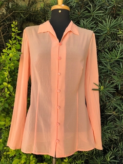 CACHAREL - CAMISA DE SEDA SALMÃO