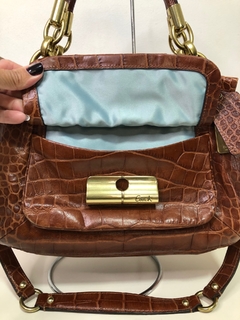 COACH - BOLSA KRISTIN CROC - Maria Madame Desapegos - Multimarcas e Luxo!