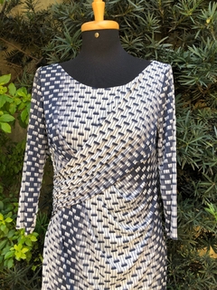CRIS BARROS - VESTIDO BRANCO E MARINHO - M - comprar online