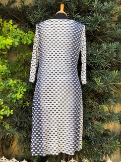 CRIS BARROS - VESTIDO BRANCO E MARINHO - M - Maria Madame Desapegos - Multimarcas e Luxo!