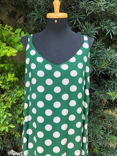 HÉGORE - VESTIDO LONGO VERDE POÁ - M na internet