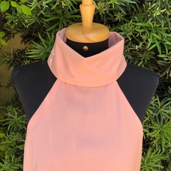 MAIS UM - BLUSA ROSA GOLA ALTA - comprar online