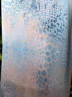 LE RICARD - VESTIDO ANIMAL PRINT AZUL - M - loja online