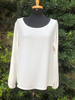 MOB - BLUSA OFF WHITE FENDAS - P