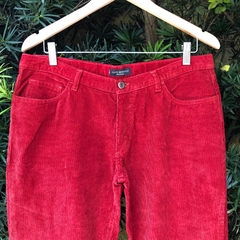 LUIGI BERTOLLI - CALÇA DE VELUDO VERMELHA - comprar online