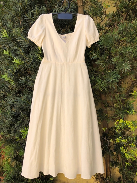 ZARA - VESTIDO LONGUETE BEGE - P