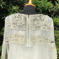 HERING - BLUSA VERDE RENDA - P - loja online