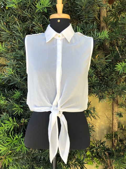 FARM - BLUSA CROPPED BRANCA - P