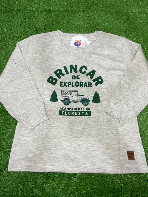 Camiseta manga longa com punho