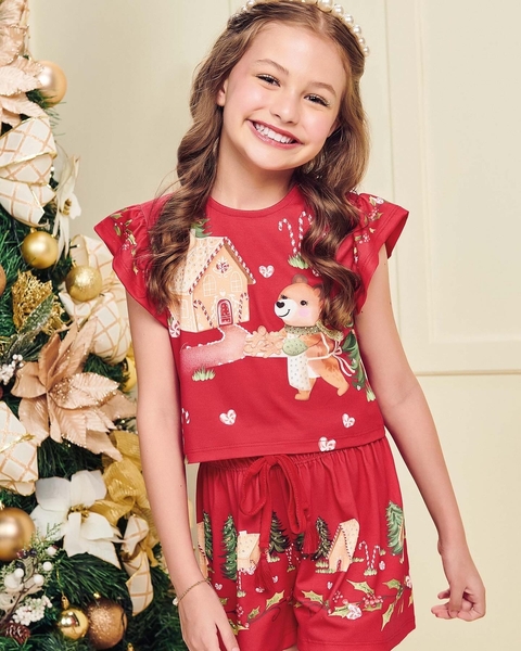 Conjunto de Blusa Boxy e Shorts em Malha Fresh