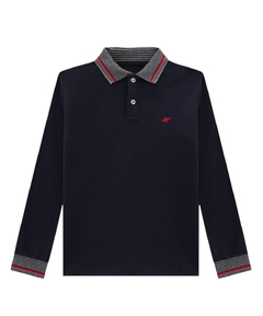 Camisa Polo Johnny em Suedine com Punhos e Gola Retilínea - comprar online