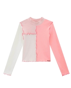 Blusa Boxy Color Block em Canelado - comprar online
