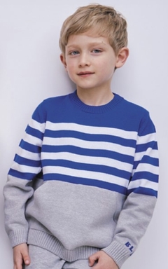 Blusão listras azul - comprar online