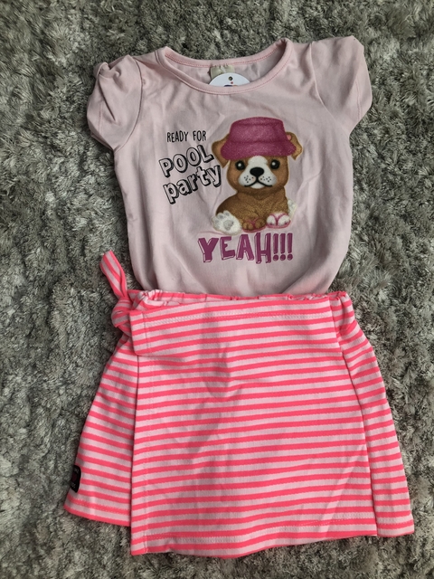 Conjunto Pool Party com short saia