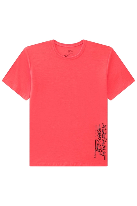 Camiseta em Meia malha Flamên Letter Jhonny