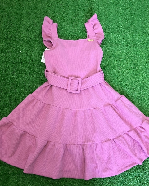 Vestido Babados com cinto Bika Kids