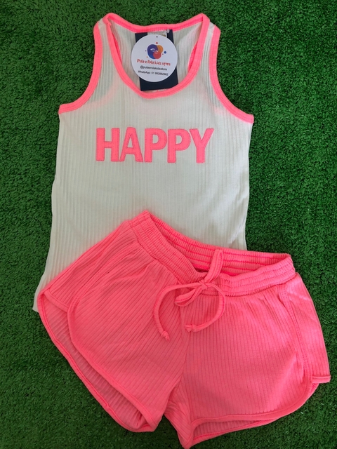 Conjunto canelado Happy