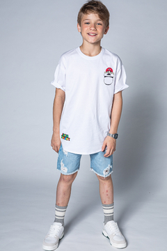 Camiseta em Meia Malha Super Mario - Pula e Rola Kids Store