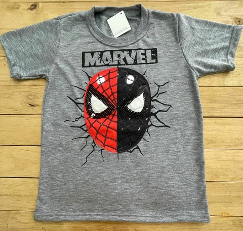 Camiseta com Luz de Led Homem Aranha