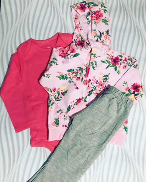 Conjunto 3 peças Floral