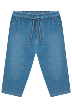 Calça Skinny Comfy em Malha Denim com Elastano