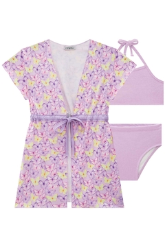 Trio de Biquíni em Jacquard Catarina com Saída de Praia em Malha Uv com Proteção Uv 50+ - comprar online