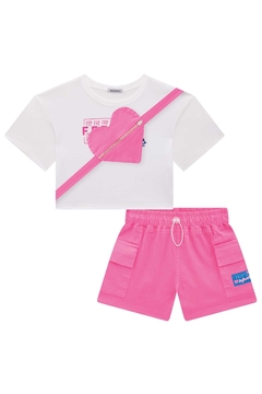 Conjunto de Blusa Boxy Over em Meia Malha com Shorts em Sarja Daryl com Elastano na internet