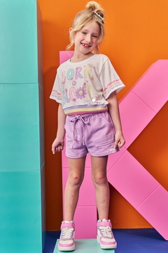 Conjunto de Blusa Boxy Over em Malha Wave e Shorts em Moletom S/ Pelúcia na internet