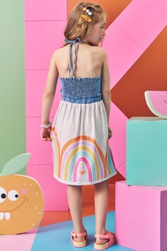 Vestido em Jeans Liz e Malha Power Kukiê - comprar online