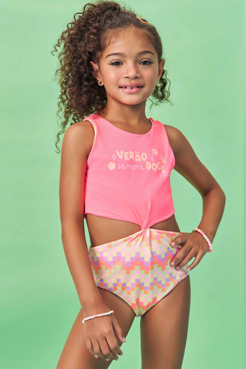 Maiô Reversível em Malha Uv Dry com Proteção Uv 50+