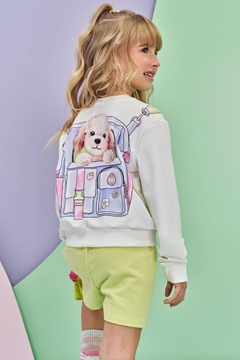 Conjunto de blusão boxy em molecotton e short saia em moletom betonê sem pelúcia - comprar online