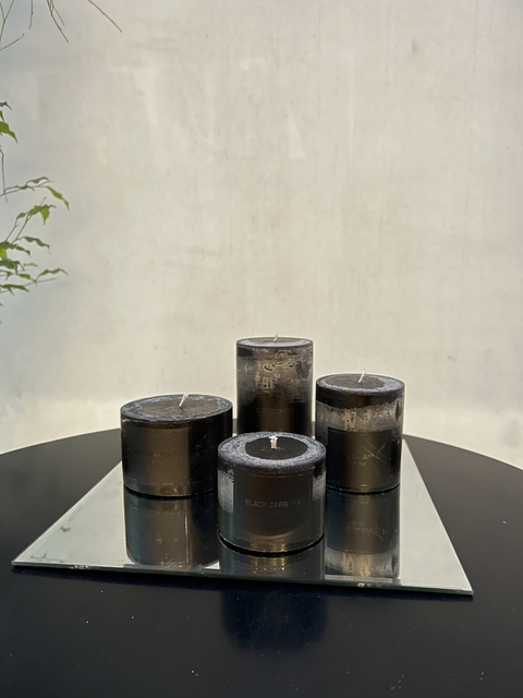 VELAS CILÍNDRICAS NEGRAS
