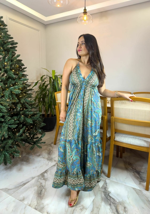 VESTIDO VILLAGE - AZUL