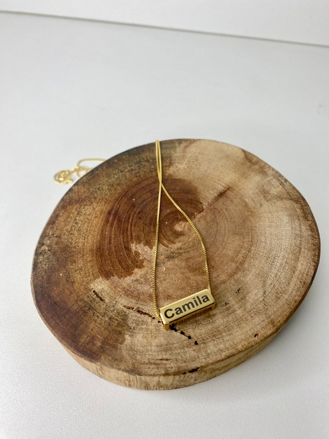 Colar personalizado retangulo