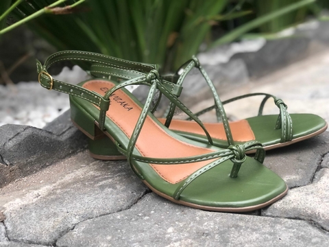 Saltinho Bloco Carol Nozinhos e amarração (salto 2cm)