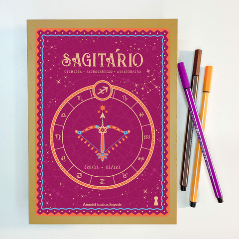 Caixa Livro P Sagitario signos