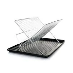 Escurreplatos plegable 36.5 x 28 x 20 cm. cromado - Vonne - comprar online