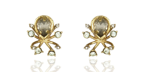 Brinco Chuva P Cinza - Petit Flowers - Claudia Arbex