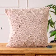 Kit Capas De Almofada e Peseira Tricot Rose na internet