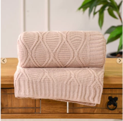 Kit Capas De Almofada e Peseira Tricot Rose - Twins Decor