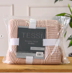 Kit Capas De Almofada e Peseira Tricot Rose - loja online