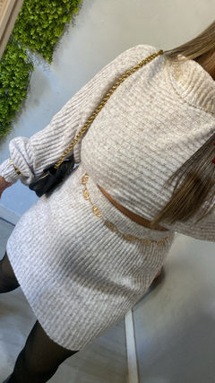 Conjunto tricô musse savana na internet
