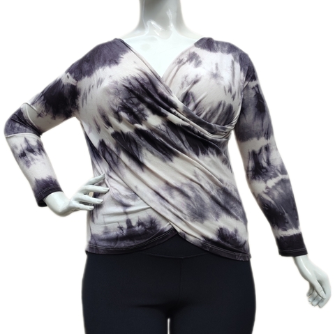 Blusa Transpassada Tamanho Único Veste 38 a 46