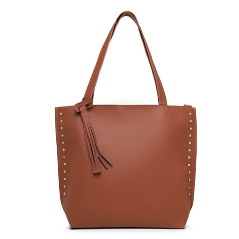 Bolsa SANTUCCI Feminina Rebite Grande Marrom