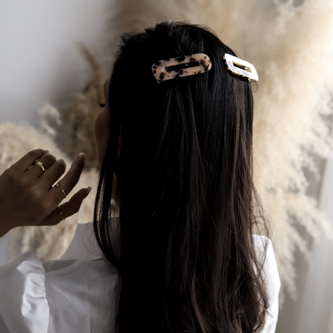 Hair clips com estampa animal print