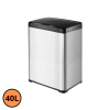 Lixeira retangular, Aço Inox, 40L, com sensor de proximidade GH121 Lixeira retangular, Aço Inox, 40L, com sensor de proximidade GH121