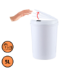 Lixeira redonda, à pilha, branco 5L com sensor de proximidade 18x18x21,5cm GH101P Lixeira redonda, à pilha, branco 5L com sensor de proximidade 18x18x21,5cm GH101P